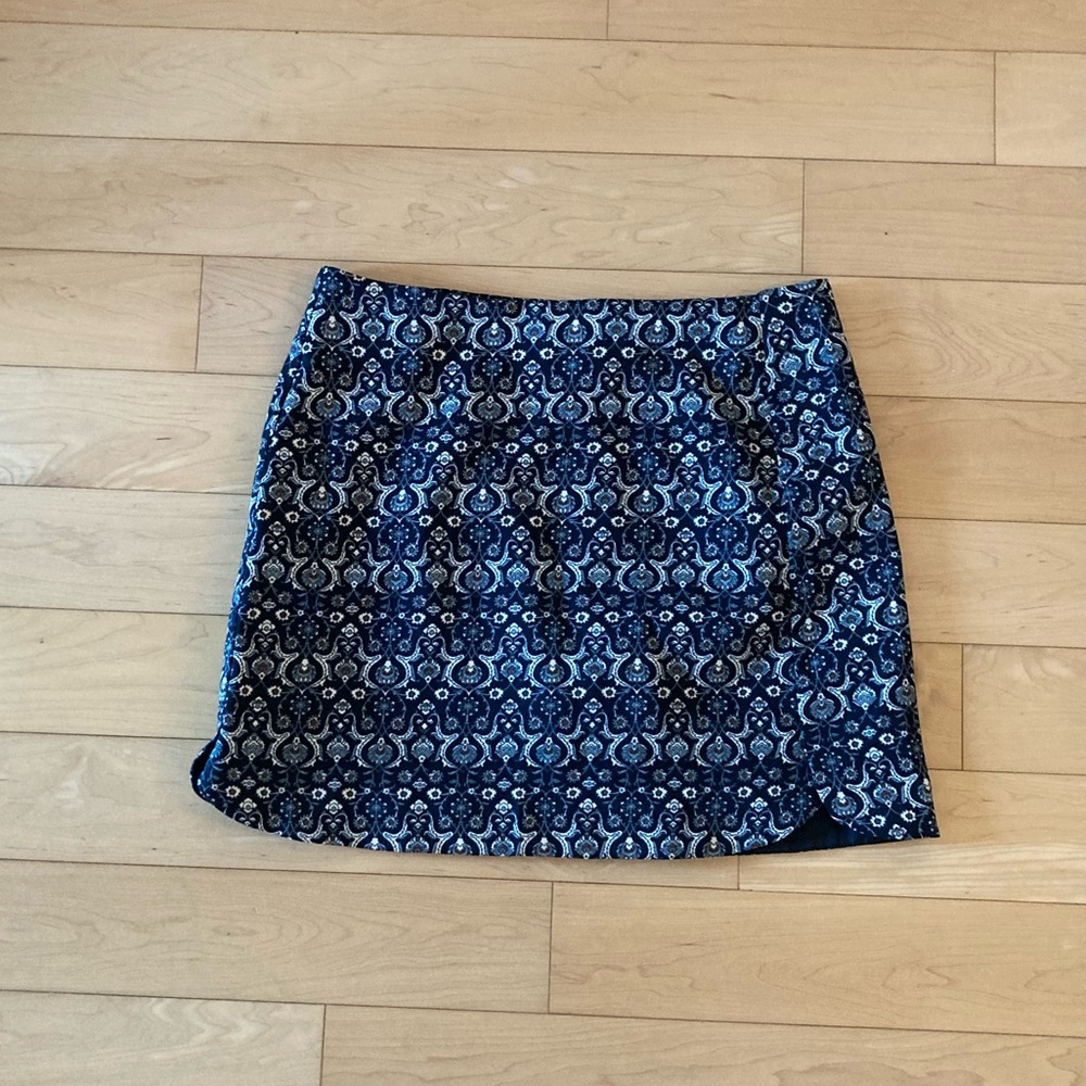 Lush A-Line Mini with Brocade Pattern